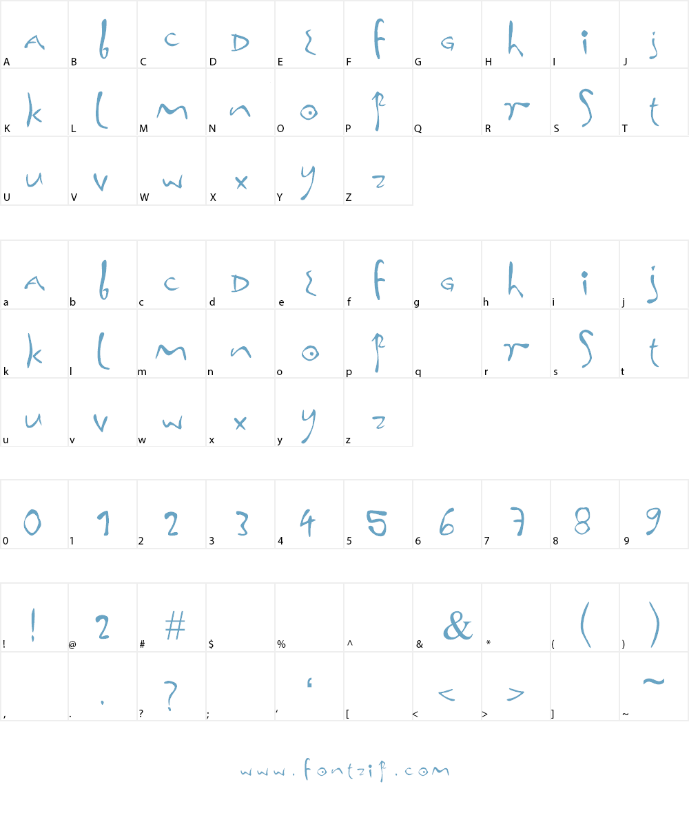 inna fonta Font Character